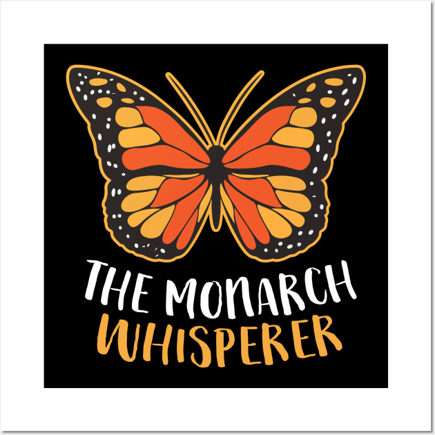 Cute Butterfly Monarch Whisperer Wall Art by EQDesigns